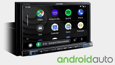 Works with Android Auto - INE-W720DC